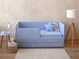 Диван-кровать Happy (васильковый) в Северном - severnoe.mebel-nsk.ru | фото