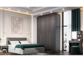 Гардеробная Эккервуд (графит) в Северном - severnoe.mebel-nsk.ru | фото
