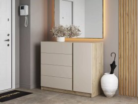 Комод Бостон  КМ-001 (дуб крафт серый/кашемир) в Северном - severnoe.mebel-nsk.ru | фото