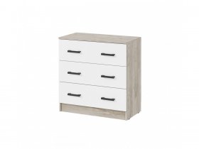 Комод КМ-02 Ронда (дуб крафт серый/дуб крафт белый) в Северном - severnoe.mebel-nsk.ru | фото