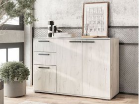 Комод Стандарт-3 NEW (дуб крафт белый) в Северном - severnoe.mebel-nsk.ru | фото