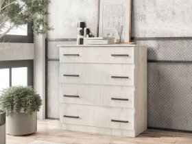 Комод Стандарт-6 NEW (дуб крафт белый) в Северном - severnoe.mebel-nsk.ru | фото