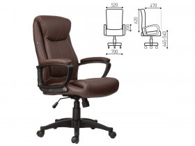 Кресло офисное BRABIX Enter EX-511, коричневое в Северном - severnoe.mebel-nsk.ru | фото