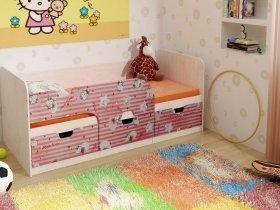 Кровать детская с ящиками 1,86 Минима Hello Kitty в Северном - severnoe.mebel-nsk.ru | фото