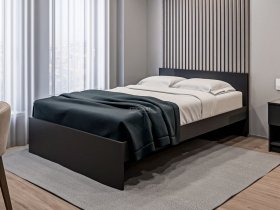Кровать двуспальная 1,4м Бруклин СБ-3353 (диамант серый) в Северном - severnoe.mebel-nsk.ru | фото