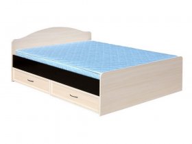 Кровать  двуспальная с ящиками 1,6м-1 (круглая спинка) в Северном - severnoe.mebel-nsk.ru | фото