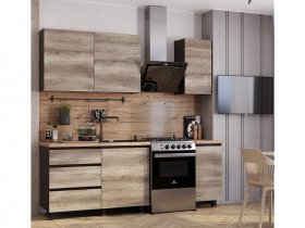 Кухонный гарнитур Энигма 1,6м (венге/дуб каньон) в Северном - severnoe.mebel-nsk.ru | фото