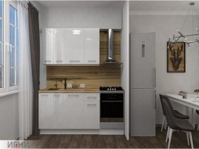 Кухонный гарнитур МДФ Выгодно и точка 1,5 м (белый глянец) в Северном - severnoe.mebel-nsk.ru | фото