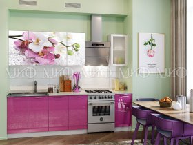 Кухонный гарнитур Орхидея (сиреневый) в Северном - severnoe.mebel-nsk.ru | фото
