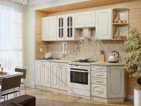Модульная кухня Классика-1 (дуб молочный) в Северном - severnoe.mebel-nsk.ru | фото