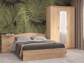 Модульная спальня Ирина (дуб крафт золотой) в Северном - severnoe.mebel-nsk.ru | фото
