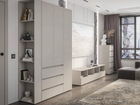 Модульная стенка Люмо (кашемир) в Северном - severnoe.mebel-nsk.ru | фото