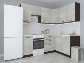 Модульная угловая кухня 1,4м*2,1м Лада (пикард) в Северном - severnoe.mebel-nsk.ru | фото