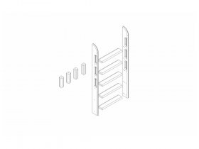 Пакет №10 Прямая лестница и опоры для двухъярусной кровати Соня в Северном - severnoe.mebel-nsk.ru | фото