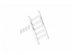 Пакет №11 Наклонная лестница и опоры для двухъярусной кровати Соня в Северном - severnoe.mebel-nsk.ru | фото