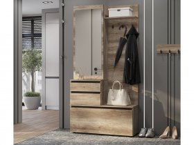 Прихожая ПР-04 Энигма (венге/дуб каньон) в Северном - severnoe.mebel-nsk.ru | фото