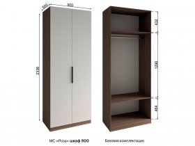 Шкаф 900 Роза (орех франклин карамельный/бежевый скин) в Северном - severnoe.mebel-nsk.ru | фото