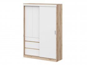 Шкаф-купе (1,5м) Брауни (дуб делано/белый) в Северном - severnoe.mebel-nsk.ru | фото