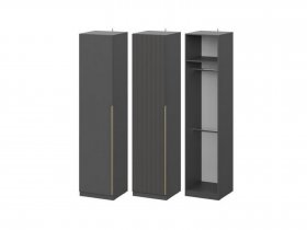 Шкаф ШК-50 Эккервуд (графит) в Северном - severnoe.mebel-nsk.ru | фото