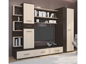 Стенка Верона (дуб венге/дуб молочный) в Северном - severnoe.mebel-nsk.ru | фото