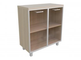 Тумба 2 двери со стеклом (бронза) Президент-ПРО Пр502 в Северном - severnoe.mebel-nsk.ru | фото