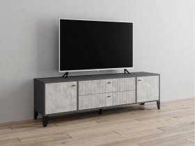 Тумба под ТВ Парус-10 (графит/мальта) в Северном - severnoe.mebel-nsk.ru | фото